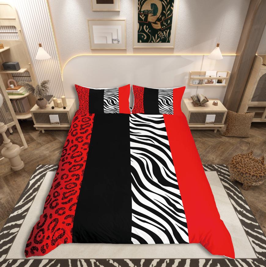 Comforter Homewish Leopard Print Abstract Wildlife Print For Teens Bedding Setchic Flower Rose Decor