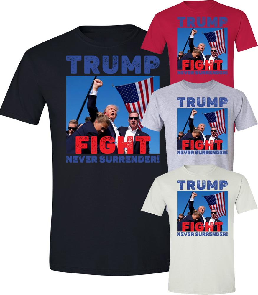 

HOT NEW Donald Trump Never Surrender black T-shirt Unisex All sizes Unisex T-Shirt XXL