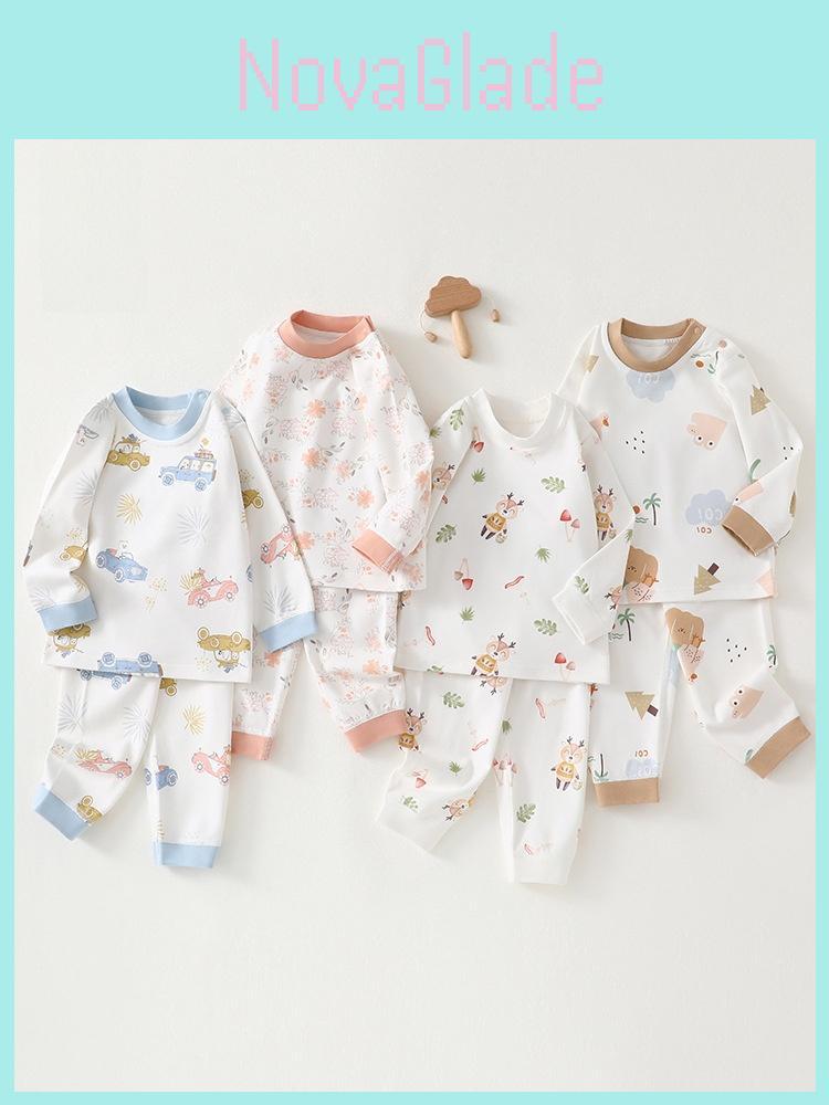 Baby Cotton Pajama Set With Antibacterial Fabric For Toddler Sleepwear And Home Comforts