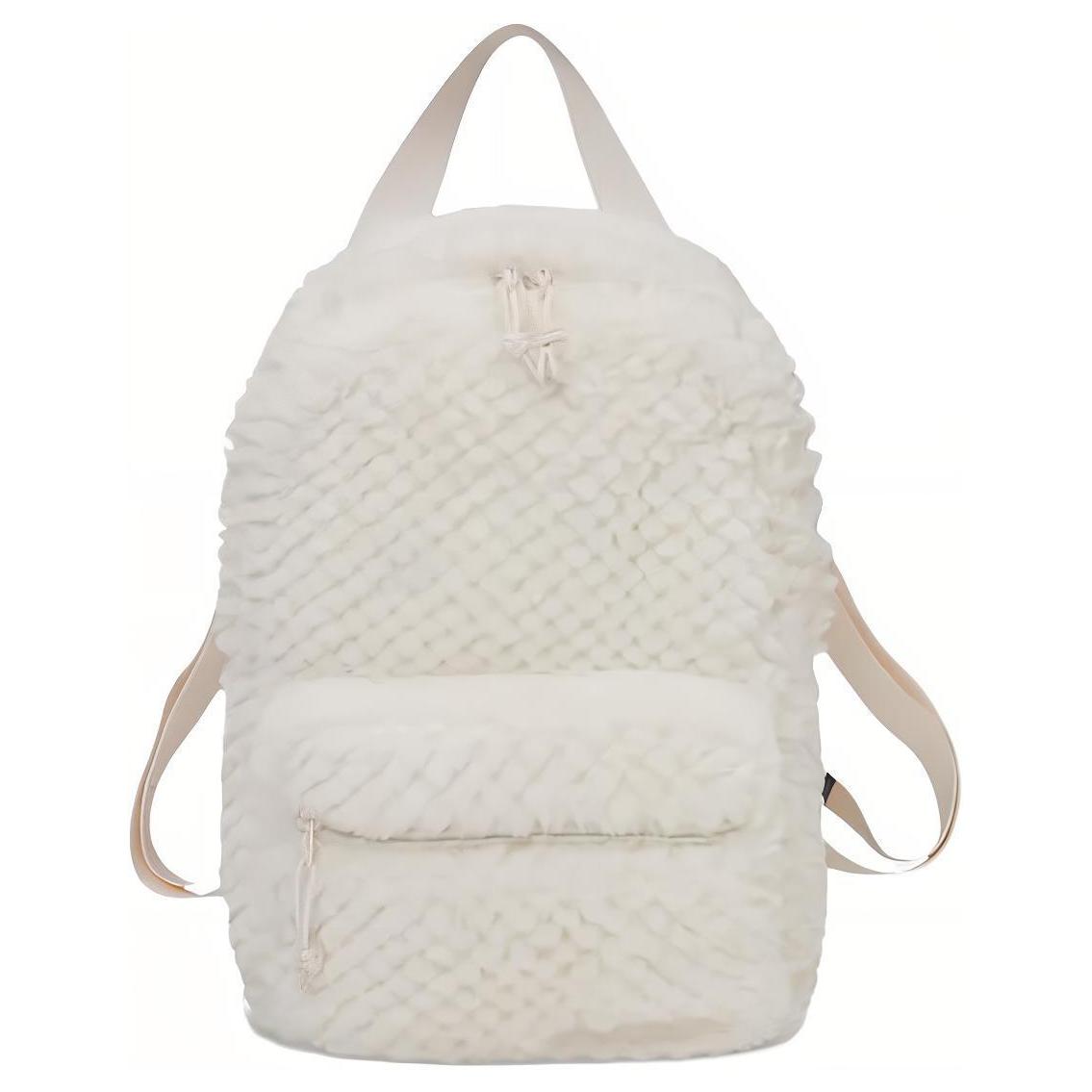 

New Converse Faux Fur Backpack Regular Unisex Milk White 10026816-A01 21.6*11.4*33.0CM