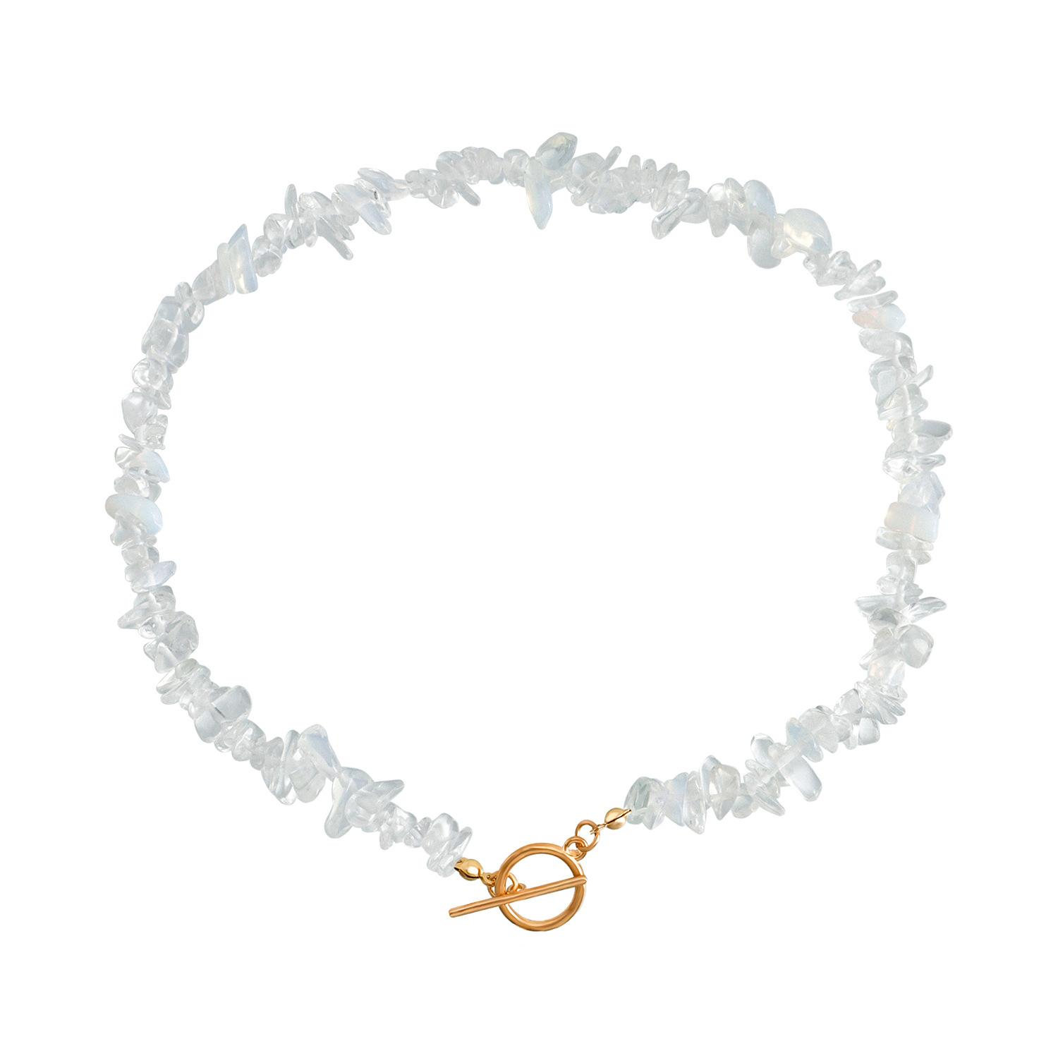 

Крупное ожерелье с жемчужной OT-застежкой необычной формы, женственное, простое ожерелье из зеленой бирюзы