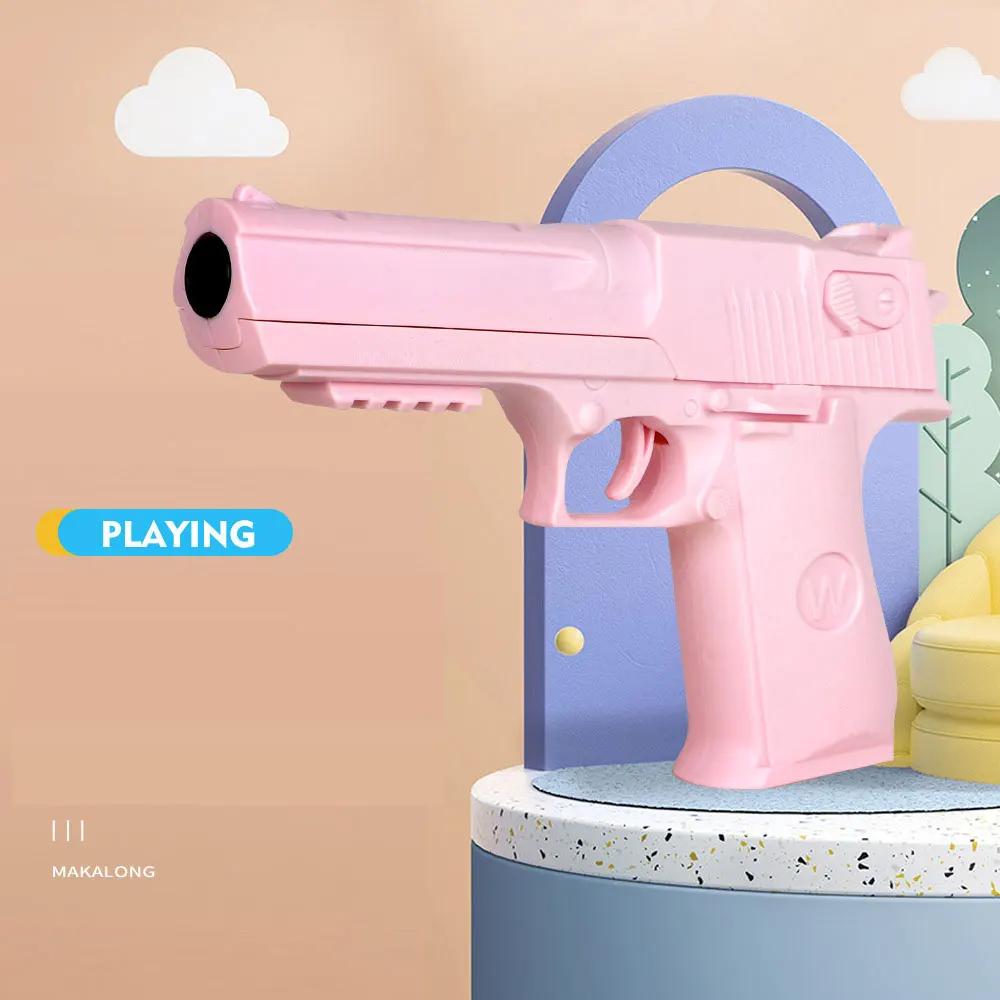 Children Toy Guns Desert Eagle Pistol Manual Handgun Toy Foam Dart Blaster Shooting Model Launcher For Boys Girls Outdoor Games