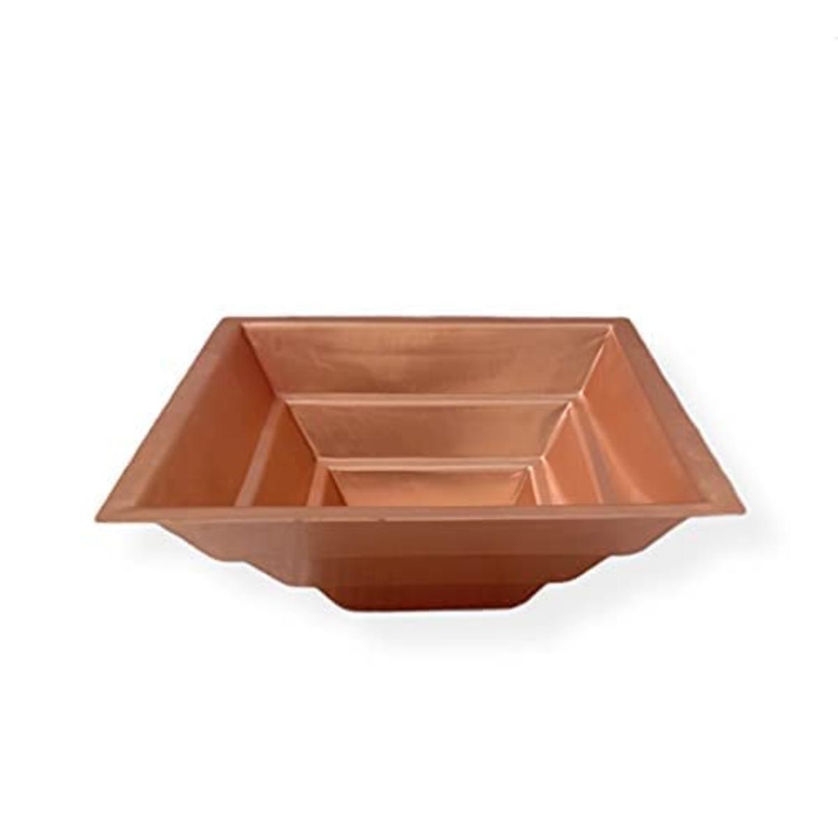Copper Religious Finish Mini Yagya Hawan Kund, Poojan Purpose (Size: 11 x 11 x 4 Cm)