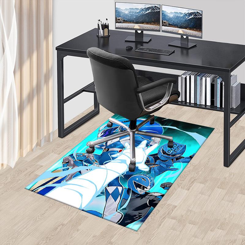 

1pc Blue Ranger Chair Mat: Anime Cartoon Design, Non-Slip Carpet for Office, Home Decor, Living Room, Bedroom, Game Room - Perfect Gift for Fans!Y054 60cm by 90cm