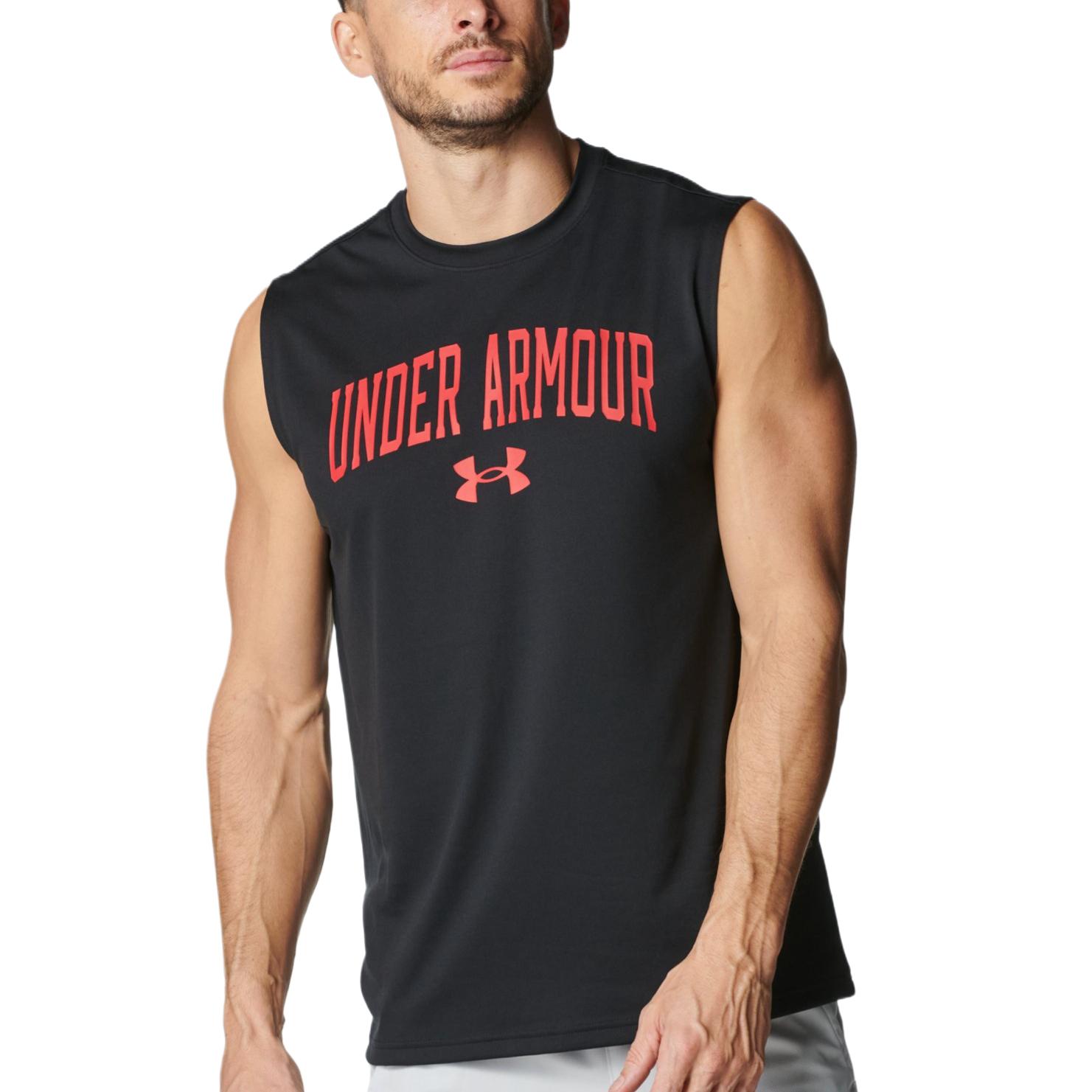 

Under Armour Tech Soft Comfortable Skin-Friendly Versatile Solid Color Tank Top Men tops Black 6001541-001 M