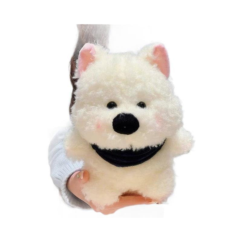 Cute West Highland Puppy Doll Eight Inch Plush Toy Doll Ragdoll Catch Machine Wedding Throw