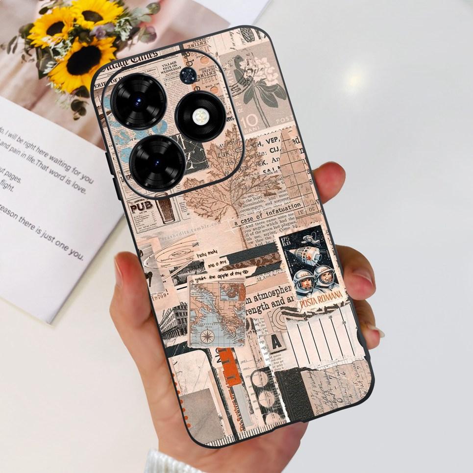 Coque Funda For Infinix Hot 40i Hot40i 2023 New Fashion Back Cover Colorful Painting Print Phone Cases On Hot 40 I Soft Matte