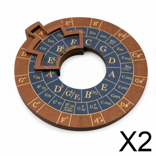 6xMusic Principles Wheel Wooden Circle of Fifths Visual Chart for