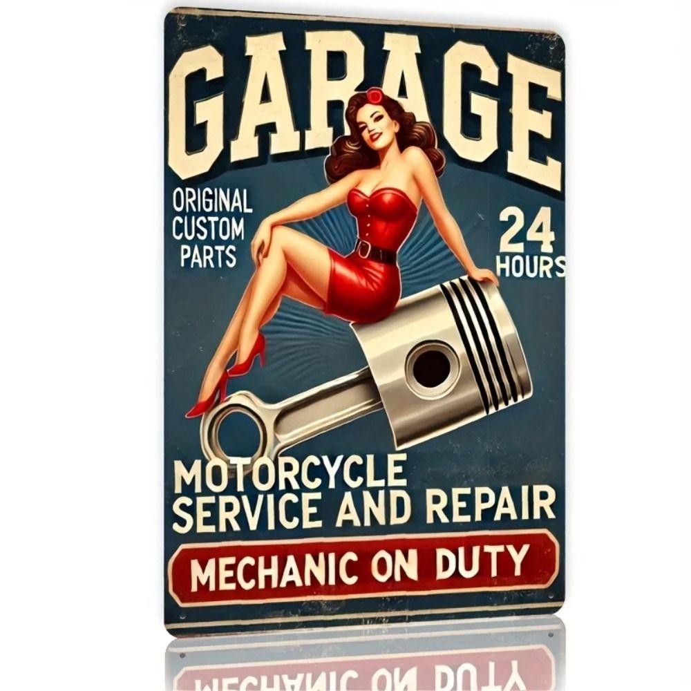 Vintage Girl Metal Sign Poster Retro Wall Art Home Decor Bar Club Man Cave Decoration 20x30cm