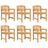 7 Piece Garden Dining Set Solid Teak Wood