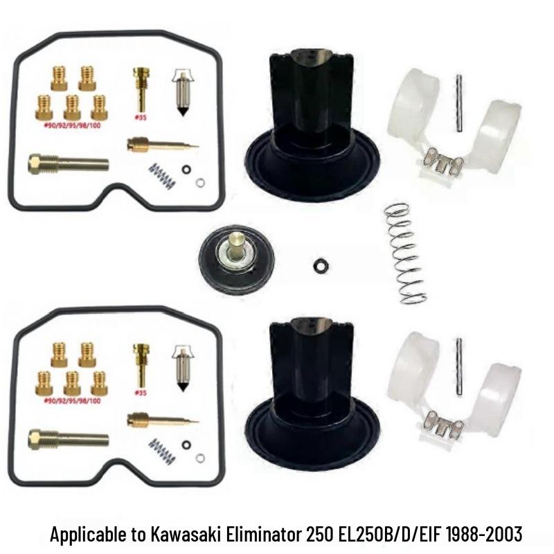 

Kawasaki Eliminator 250 EL250 Carburetor Repair Kit (1988-2003) Consult Customer Service