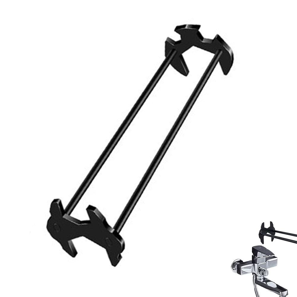 

5-in-1 Sink Wrench Multifunctional Carbon Steel Faucet Key Carbon Steel Plumbing Pipe Wrench Bathroom Repair Plumbing Tool