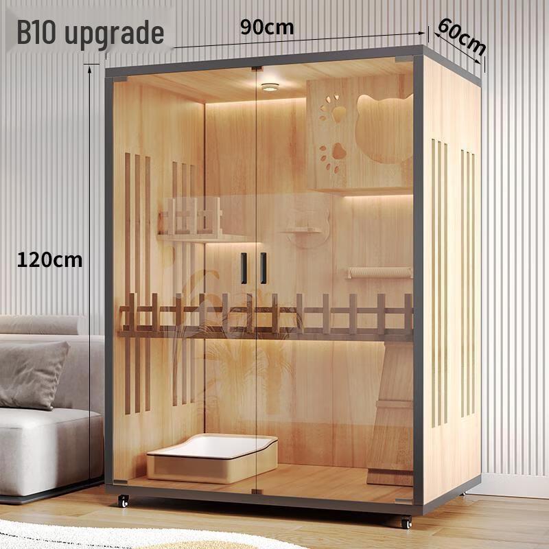 JINGRUIXIANG Wooden Cat Villa & Enclosure