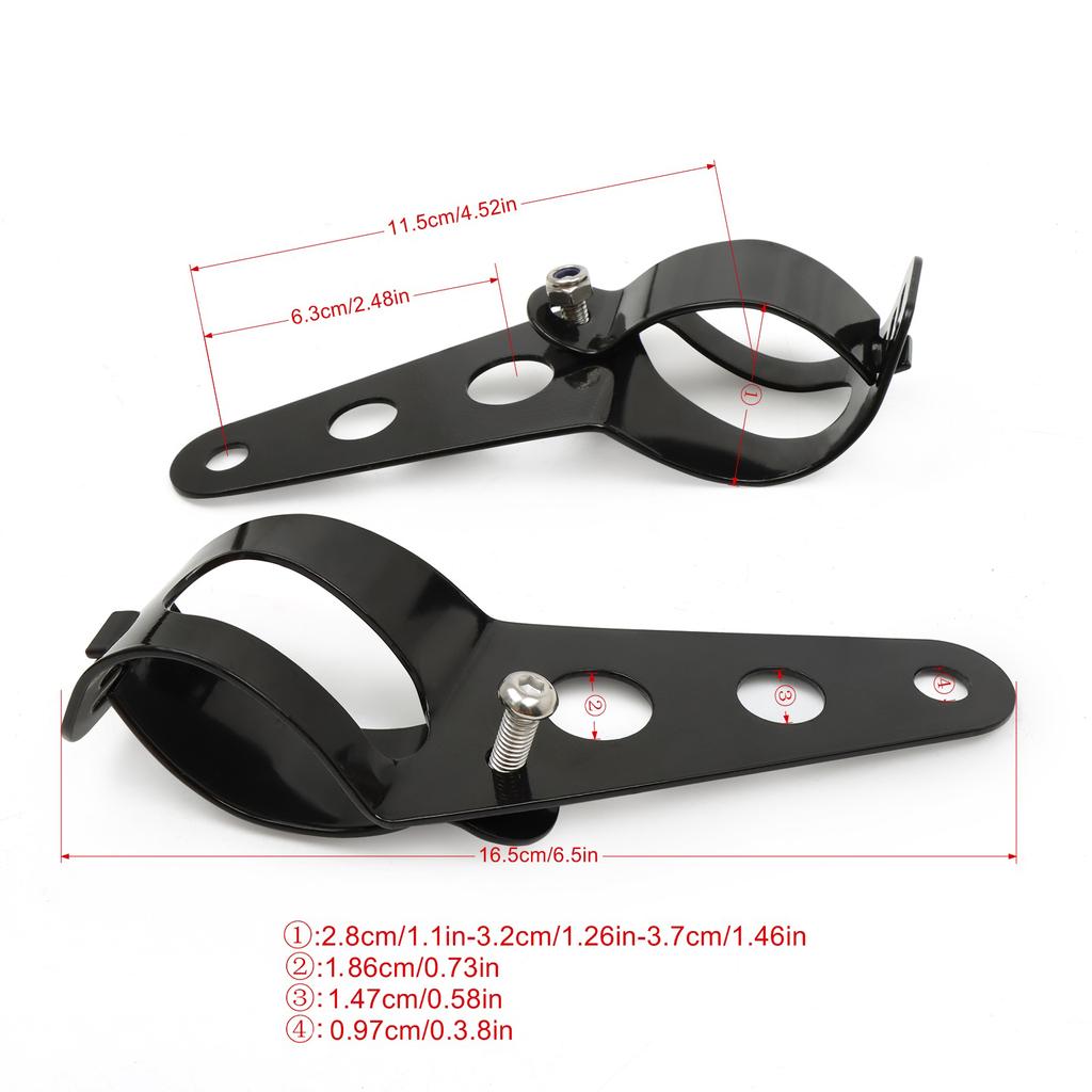 Universal For Honda Kawasaki Bobber Racer KZ1000 1100 KZ550 KZ650 26mm-37mm Fork Tube Motorcycle Headlight Mount Bracket