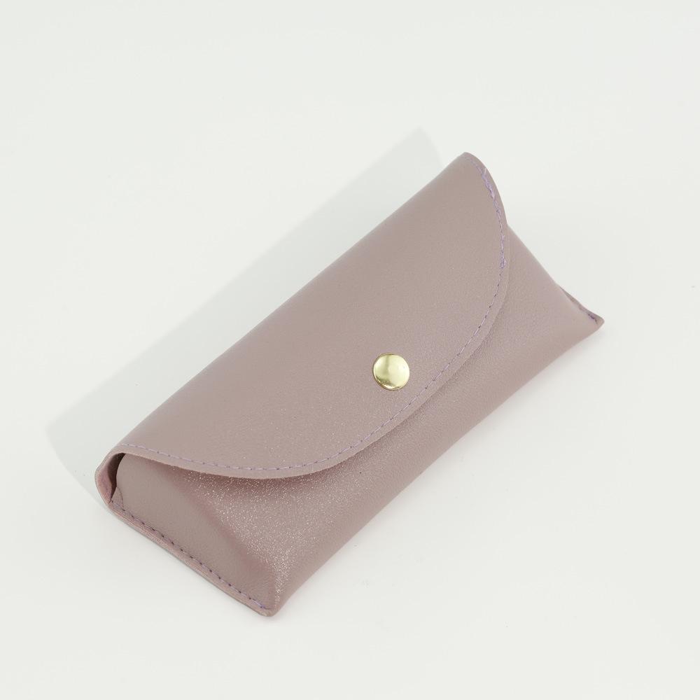 Minimalistische Retro-Leder-Brillentasche - Weiche, schützende, tragbare Sonnenbrillen-Aufbewahrungstasche
