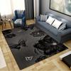 Black Flower Butterfly Carpet Rug for Living Room Bedroom Home Sofa Decoration,Kids Play Non-slip Floor Mat