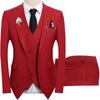Men's Slim Fit Three-Piece Suit for Wedding, Groom, Business, or Banquet