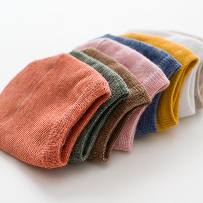 10 Pairs Women's Seamless Half-palm Socks Solid Color Invisible Non Slip Toe Topper Socks