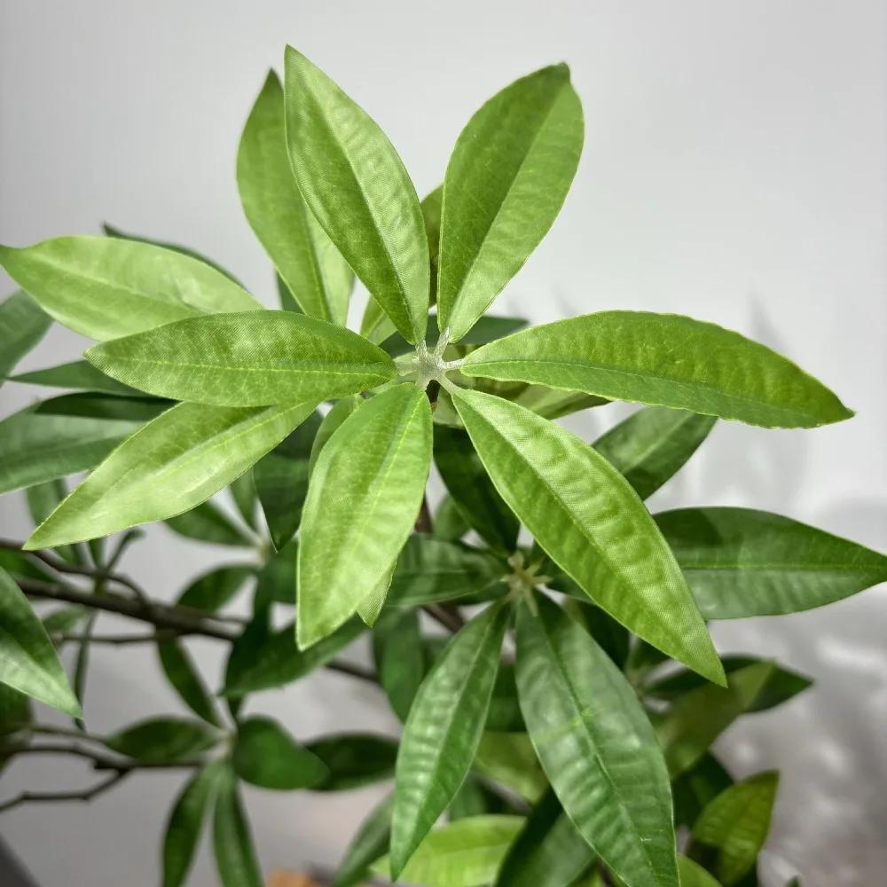 Realistic 110cm Artificial Pachira Aquatica Green Banyan Tree Artificial Green Planting Plastic Fake Branches Garden