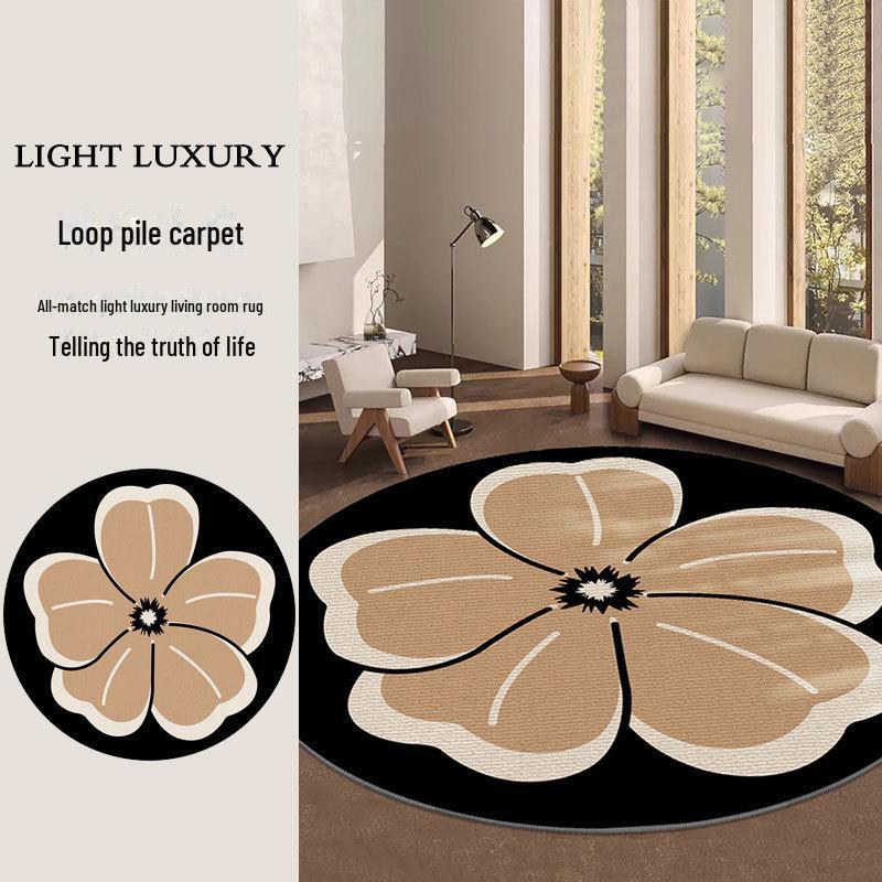 

Роскошный бархатный ковер неправильной формы с петлями для гостиной, спальни или кабинета Diameter 160 cm (Irregular)