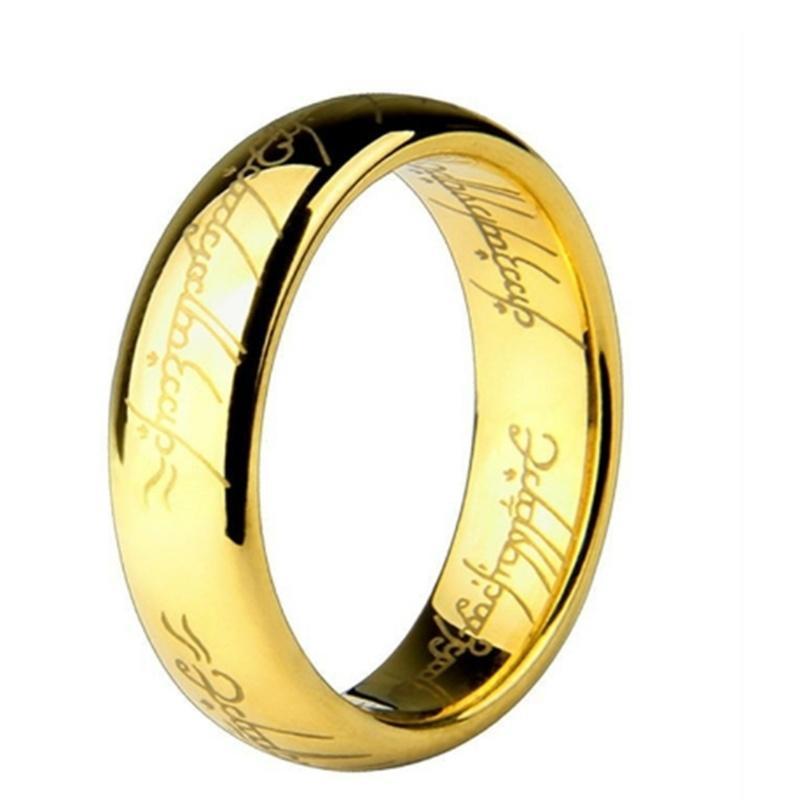 

Мужские ювелирные изделия 18K Золото Покрытие Нержавеющая сталь Титановое кольцо