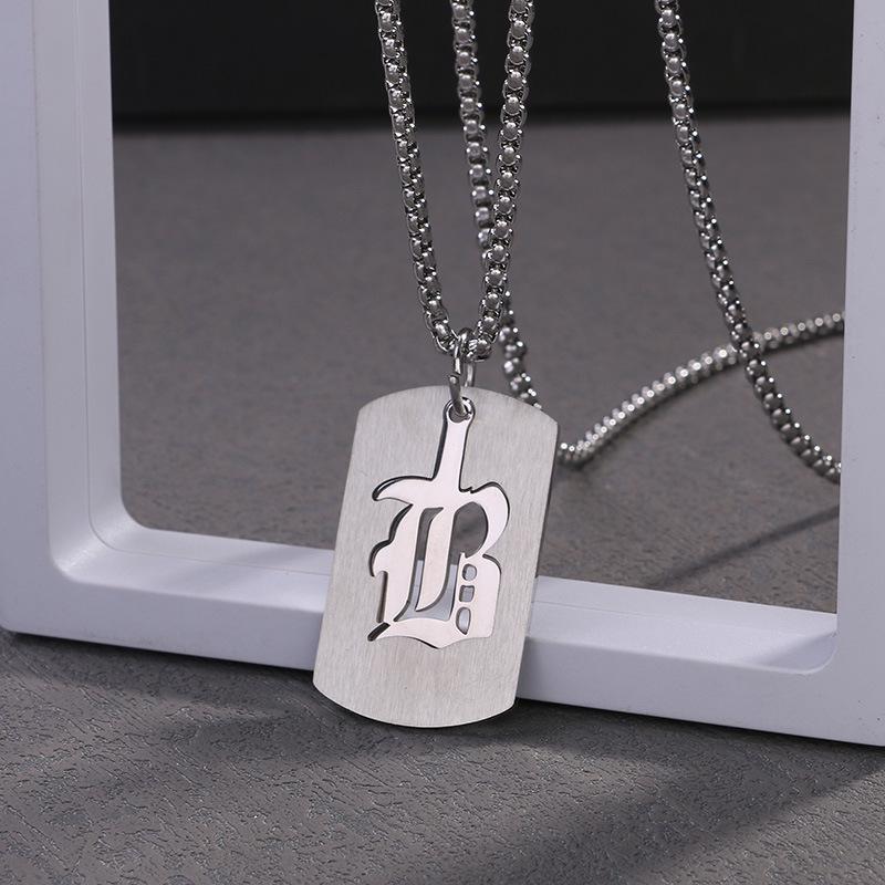 Men's Titanium Steel Hip Hop Pendant Necklace - Trendy, Non-fading Street Style