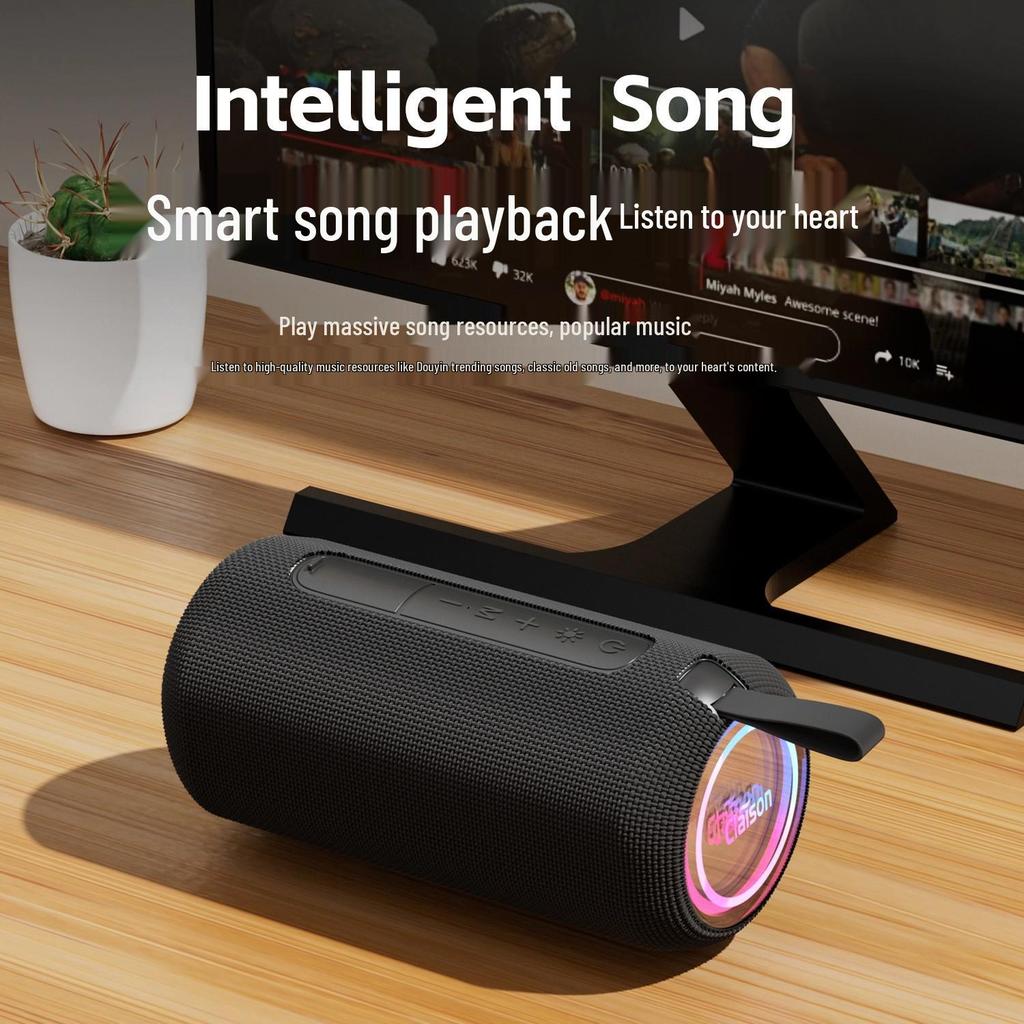 T67 Waterproof Outdoor Bluetooth Speaker with High-Quality Sound for Camping and Cycling