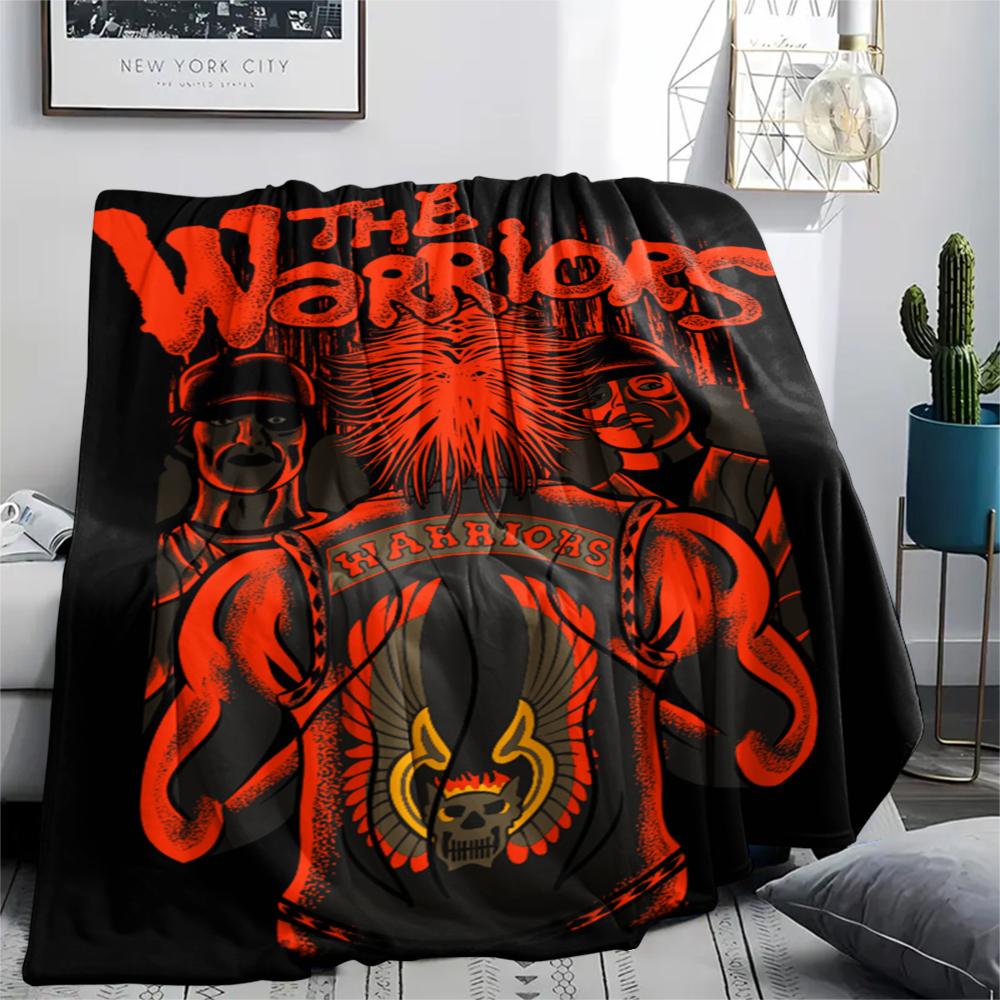 1PC the Warriors Print Flannel Blanket, High Quality Comfortable for All Seasons, Home Decor, Warmth and Comfort, Perfect for Christmas Gifts216