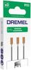 Lot de 3 meules à rectifier DREMEL 8153 (En Oxyde d'aluminium, Diamètre 4,8 mm, Forme Cylindrique)