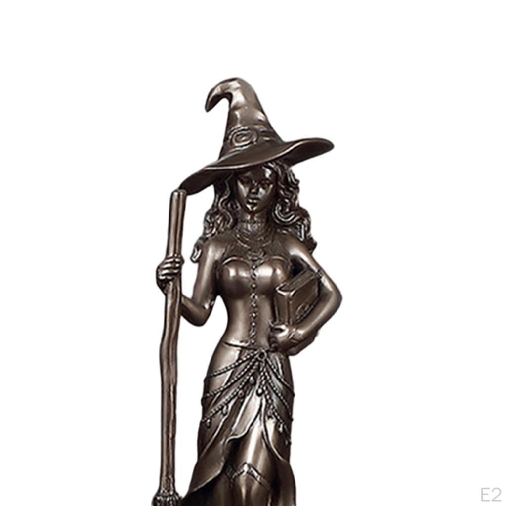 Witch Pentacle Statue Figurines Woman Decorative Sculptures for Hotel Bar Decoration