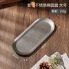 Snow Sand 304 Stainless Steel Storage Trays Snack Plates Retro Steak Barbecue Tableware Plate Cutlery Holder Decorative Dish