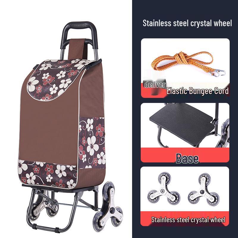 Compact Folding Shopping Cart and Trolley for Groceries and Luggage