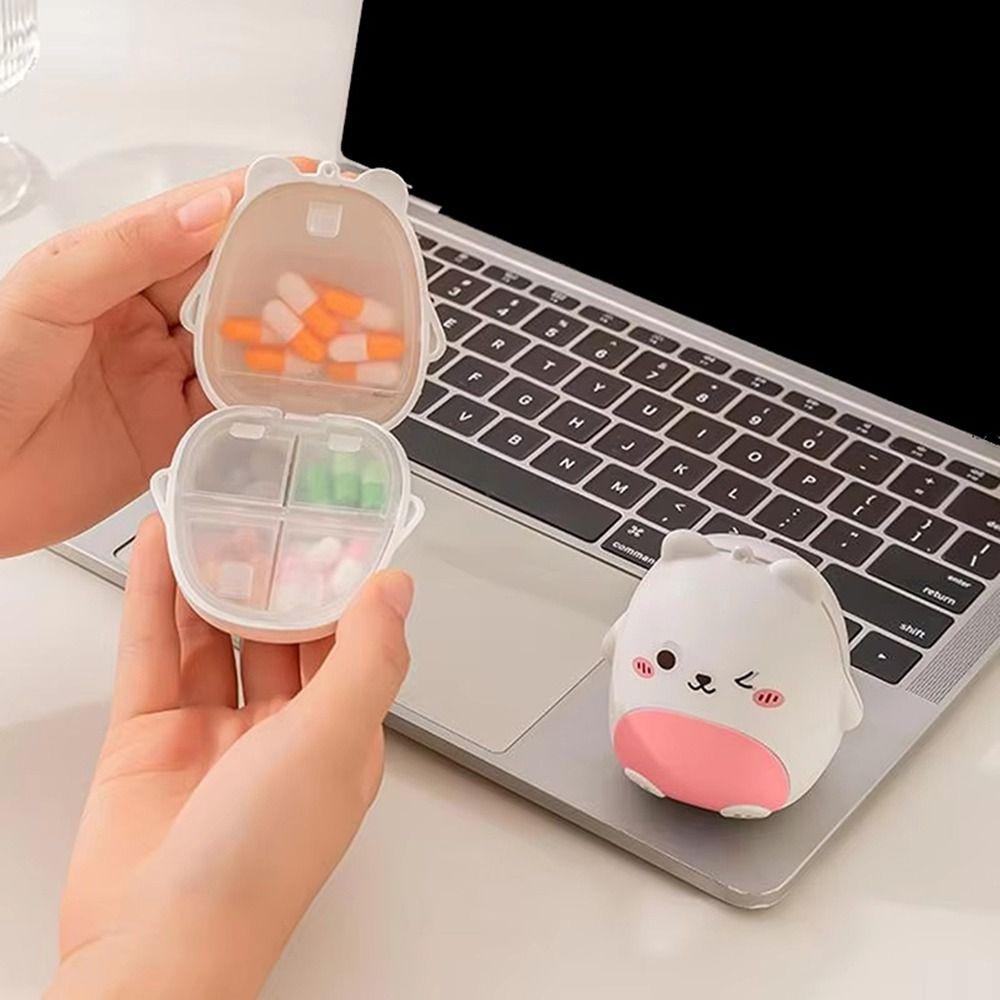 5-Compartment Medicine Storage Box Sealed Medicines Dispenser Mini Pill Case  Going Out