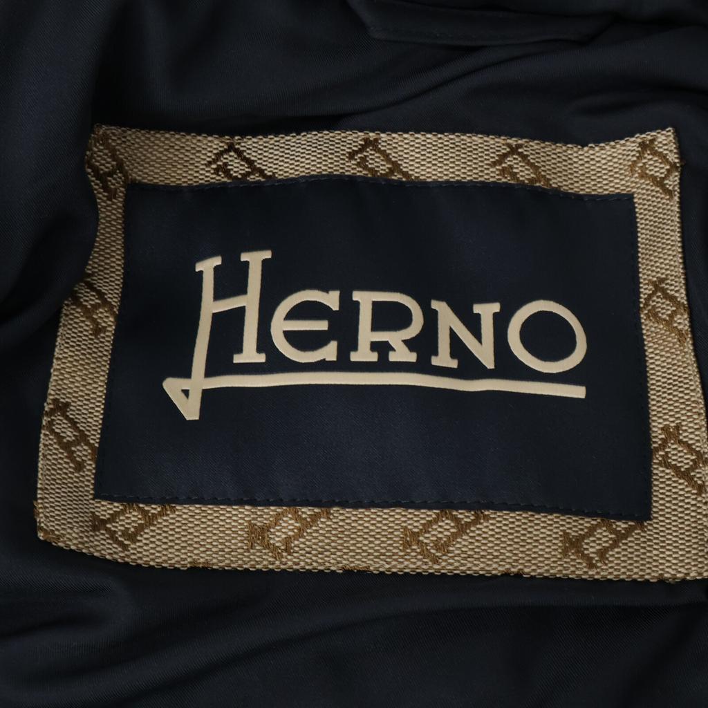 HERNO [Excellent condition/Domestic genuine/Made in 2011] PI001019U with faux fur collar Jacket 48 NavyUsed