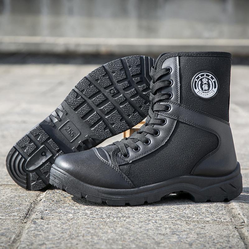 Extra Light Boots Combat Boots Men's and Women's Land Combat Special Service Combat Training Boots Single Mesh High-top Canvas Tactical Security