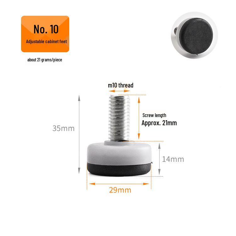 Adjustable Height Furniture Foot Pad for Sofas and Cabinets - Silent Floor Screw Pad