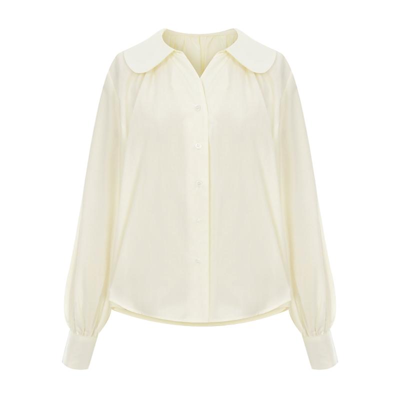 SELLY'S Round Collar Neck Blouse_I6A-Cbl009