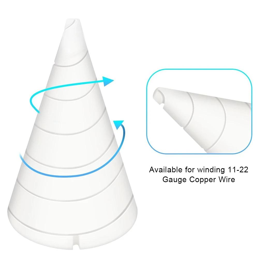 Essential Gardening Tool Reusable Gardening Wire Antenna Jigs White Spiral Coil Wire Winding Fibonacci Coil Winding Jig
