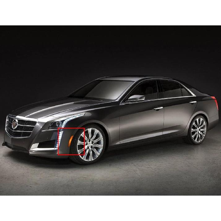 LED Front Side Marker Lamps Replacement for Cadillac XTS 2013 2014 2015 2016 2017 Clear Lens Amber LED Turn Singal Lights Kits Replace OEM Sidemarker