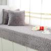 Grey Plush Sofa Cover Towel Striped Fluff Soft Slipcover Resistant Seat Couch Cover For Living Room Window Mats L -Shaped Sofa