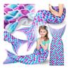 Blanket Sleeping Bag Mermaid Tail Soft Mermaid Wrap Blanket Purple Warm For Sleeping