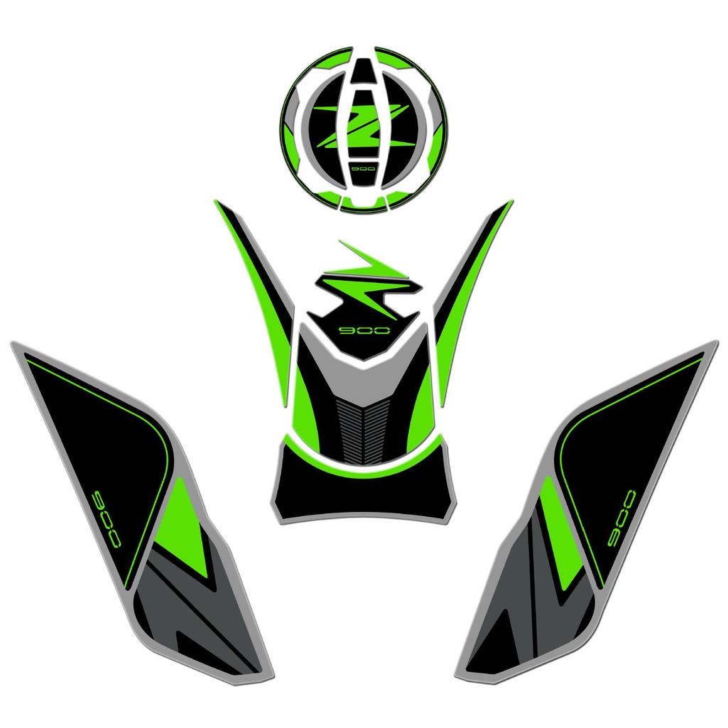 Kawasaki Z900 Anti-slip & Scratch-Resistant 3D Fuel Tank Sticker Accessory