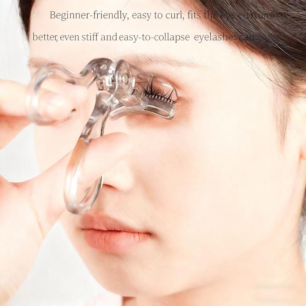 Dual-Type Eyelash Curler with Comb – Wide & Partial Clip Options, Waterproof, Long-Lasting, Natural Curl, Unisex Certified