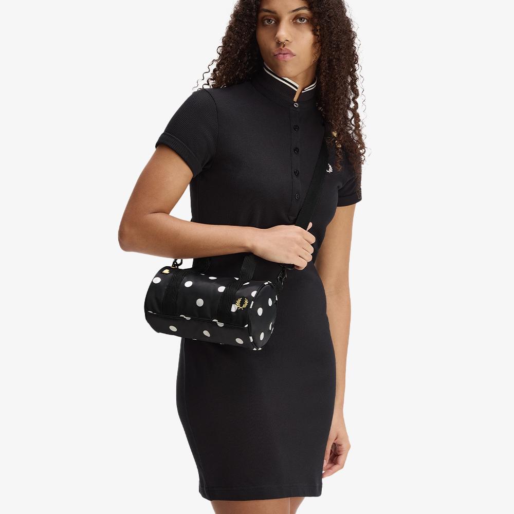 Fred Perry [Amy Winehouse] Amy Polka Dot Mini Barrel Bag - Black Cfpu2G33346-102