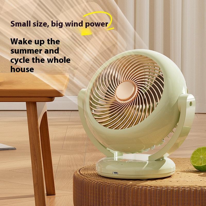2025 New Shake Head Mini Fan Charging version with long battery life Portable small fan desktop USB desktop fan rechargeable