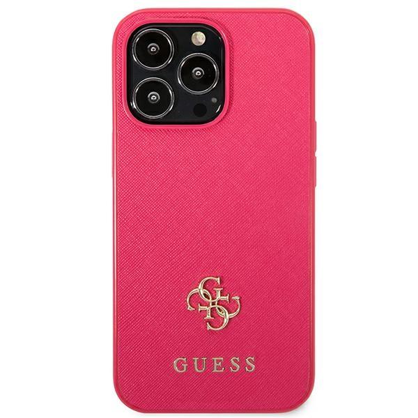 Guess Guhcp13Lps4Mf Iphone 13 Pro / 13 6,1 Różowy/Pink Hardcase Saffiano 4G Small Metal Logo