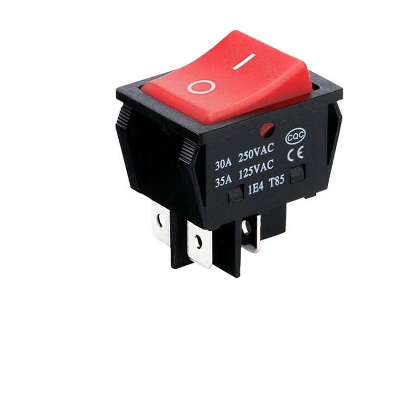 1PCS 30A High Current Plastic Rocker Switch 30A 250VAC 4PIN 6PIN(Red 6pin)