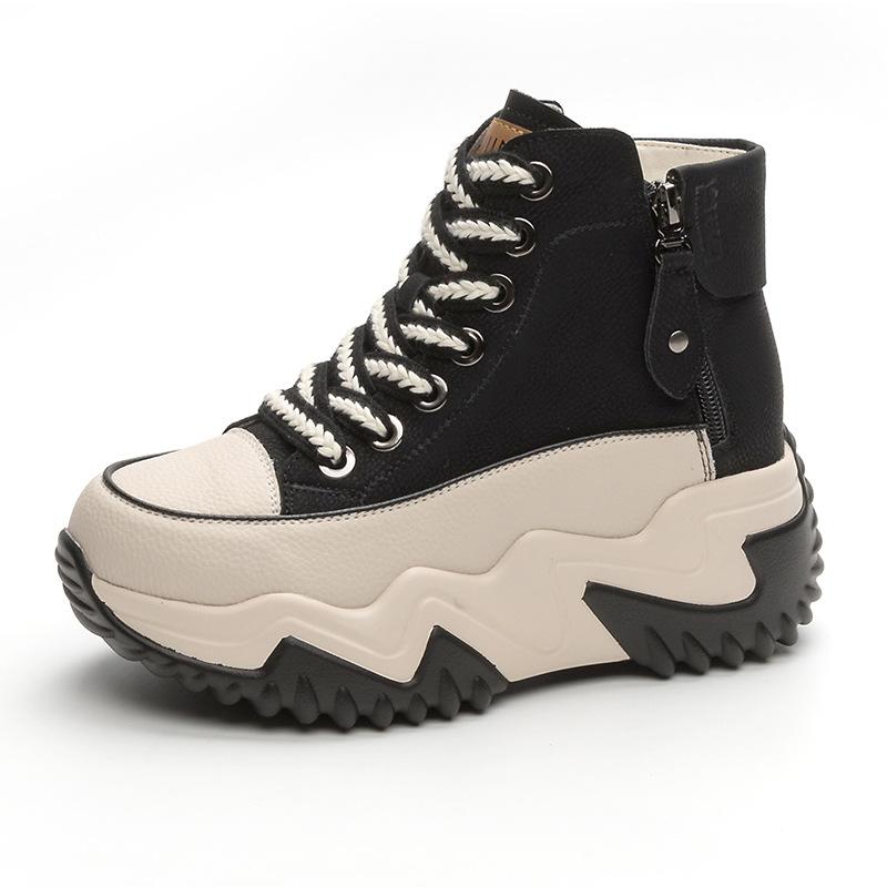 Thick-soled fashion small women's shoes autumn and winter new versatile high-top thin sneakers