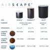Airscape Stainless Steel Coffee Canister | Grocery Storage Container | Patented Airtight Lid | Keeps Food Fresh by Pushing Air Out (Small, Matte White