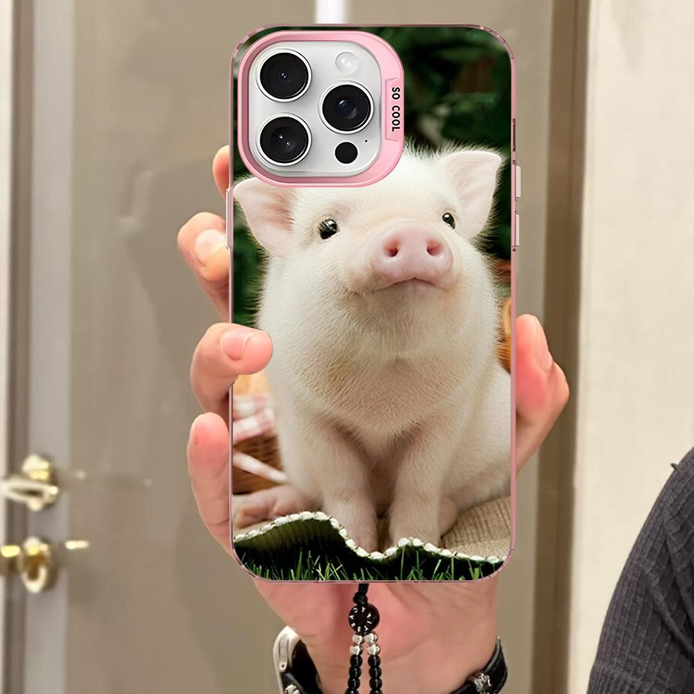 

Милий маленький рожевий свинка Чохол для телефону Для iPhone 16 15 14 13 12 11 Pro Max X XR XSMAX Матовий Ударостійкий Задній чохол iPhone 13 pro
